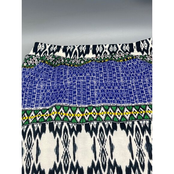 Renee C pencil skirt small boho graphic polyester blend stretch made in USA READ - Picture 2 of 5
